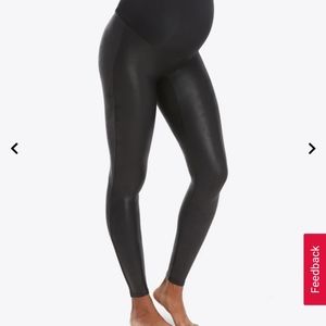 Spanx Mama Faux Leather Leggings
